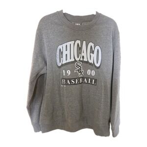 Chicago White Sox Baseball Sweatshirt Crew Size L MLB Gray Fleece Lined NWT